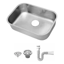 Cuba Inox Invicta Cs2 Polido 56x34x18cm Embutir Docol Sifão Cor Prateado