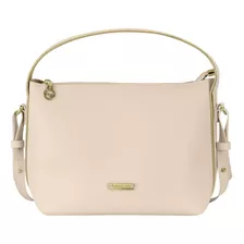 Bolsa Feminina Beira Rio Alças Lateral Media Original Casual Cor Creme Tamanho Único