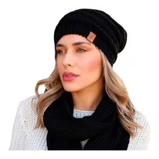 Gorro E Cachecol Tipo Gola Lã Outono Inverno Tricot Kit