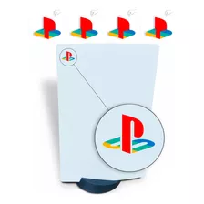 Adesivo Logo Retrô Playstation. Console Ps5. C/4 Unidades.