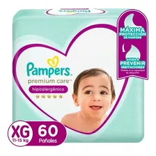 Pañales Pampers Premium Care, Talla Xg 60 Und