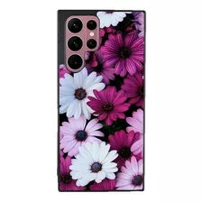 Funda Para Galaxy Flores Gerberas Moradas Blancas Mujer