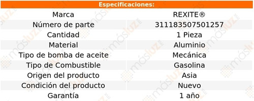 1-bomba Aceite Citroen Zx 4 Cil 1.8l 99 Rexite Foto 2