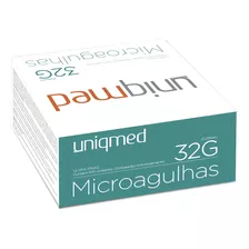 Microagulhas 32gx4mm Lebel Trifacetada Uniqmed - Cx/100