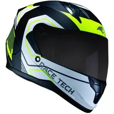 Capacete Para Moto Race Tech Sector Exilio Amarelo Preto