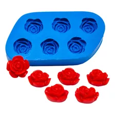 Molde De Silicone Saboaria - Rosa Do Campo Mini 6 Cav