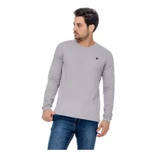 Camiseta Manga Longa Camisa Masculina Algodão Premium Voker