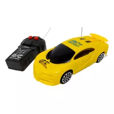 Carrinho Controle Remoto Racing High Speed 27mhz 1:24 Escala Cor Amarelo