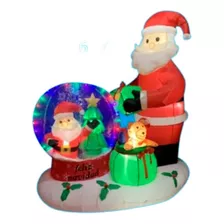 Inflable Navideño Combinacion De Santa Y Esfera Navidad