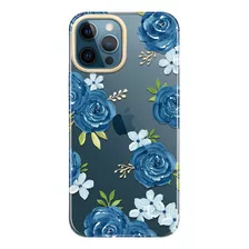 Funda Baisrke Para iPhone 12/12 Pro Blue Blossoms