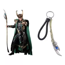 Llavero Marvel Cetro De Loki Con Gema De La Mente Nuevo