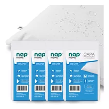 Kit 04 Capa Protetor De Travesseiro Impermeável 200 Fios Nap