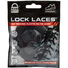 Cadarço Elástico Lock Laces Preto Liso