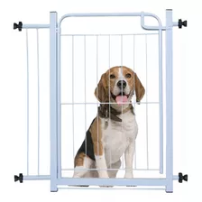 Portão Segurança Pet Grade Proteção 80cm Branco Cães 1 Un