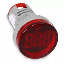 Voltímetro Digital 22mm 5-60vcc (corrente Contínua) Vermelho