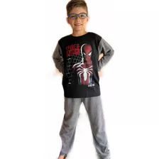 Pijama De Invierno De Spiderman En Algodon (4-12)