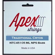  Cuerdas Apex 4 Set Níquel Cryos Para Bajo Eléctrico 45/105