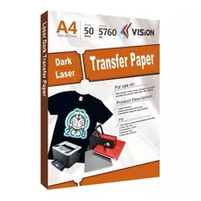 Papel Premium Transfer A4x10 Hojas Estampa Tela Oscura Dark 