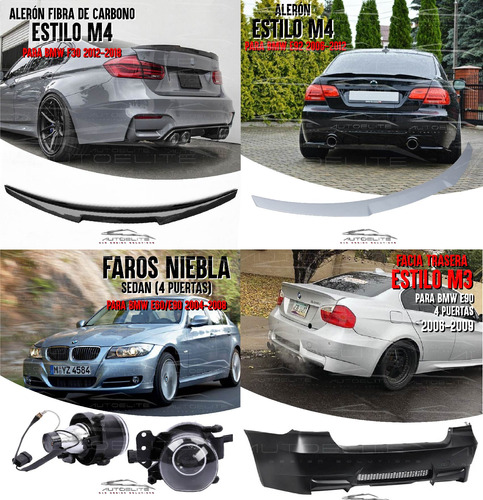 Facia Lip Bumper Bmw Serie 3 E90 Estilo M4 2009-2012 Foto 9