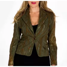 Blazer Tela Verona En Gabardina Reborde Últimos Solo Small