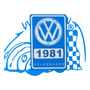 Emblema De Parrilla Rojo Vw Aftermarket Mk2 Mk3 Golf Jetta 