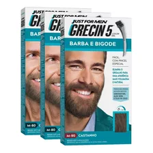 Kit 3 Tintura Grecin 5 Gel Barba E Bigode 28g 2 M80 + 1 M90