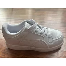 Zapatillas Blancas Puma Niño Talle 25 Poco Uso