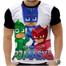 Camisa Camiseta Pj Masks Desenho Meni Na_no Filme Animais 2