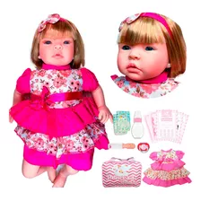 Boneca Bebê Reborn Realista + 18 Itens Bolsa Maternidade