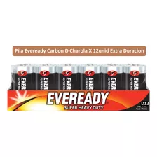Pila Eveready Carbon D Charola X 12unid Extra Duracion