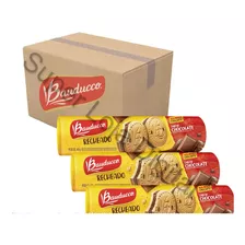 Biscoito Recheado Sabor Chocolate 140g Bauducco Caixa 56 Un