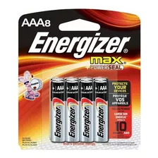 Pilha 1.5 Alcalina Aaa8 Energizer Max Com 8 Pilhas Palito