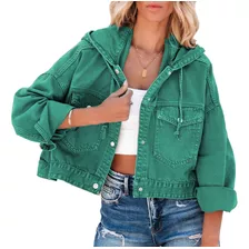 Chaqueta Verde Verde Con Hombros Caídos En M Para Mujer A La