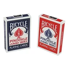 Bicicleta Pinochle Playing Cards Jumbo Index 2 Mazos