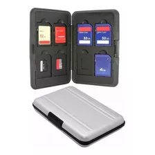 Funda Micro Sd, Soporte De Aluminio Para Tarjetas De Memoria, Color Plateado, Funda Plateada