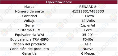 1 Regulador Mercury Comet L6 3.3l 64 Al 77 Renard Foto 3