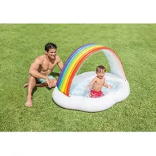 Piscina Inflable Intex Nube Arcoiris Bebe1-3 142x119x84cm