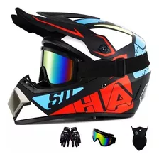 Cascos Con Guantes Lentes Máscarade Motocicleta Todoterreno 