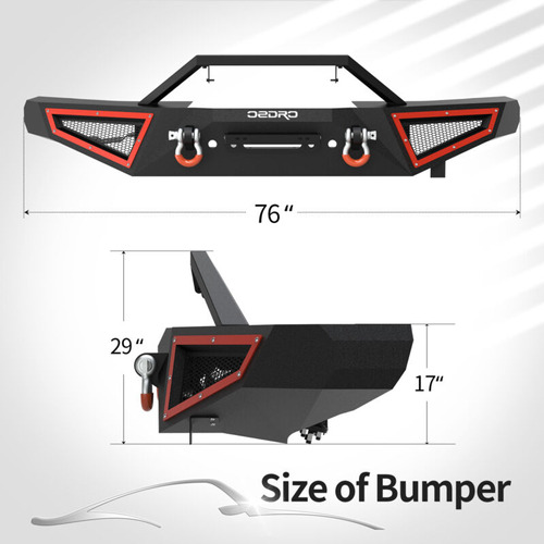 Oedro Off-road Front Bumper For 2021-2023 Ford Bronco W/ Oac Foto 3