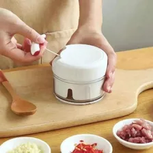 Mini Processador Triturador Alimento Manual Branco