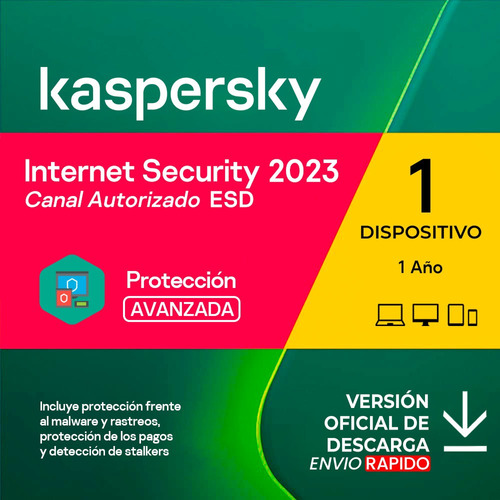 Kaspersky Internet Security 1 Pc  1 Año Licencia Original 