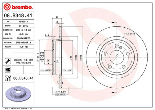 Discos Brembo Mercedes-benz A-class A 220 2015 A 2017 T Par Foto 2