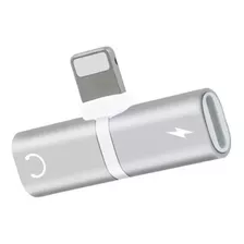 Adaptador Lightning Carga + 3.5mm Jack Fujitel Gris