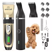 Dog Grooming Clippers And Dog Paw Trimmer Kit 2 In 1 Qu...