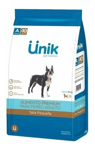 Alimento Unik Premium Para Perro Adulto De Raza Pequeña Sabor Mix En Bolsa De 7.5 kg