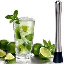 Socador Caipirinha Inox Macerador Frutas Bartender Bar 20cm