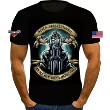 Camisa Camiseta Motociclista Veterano Motorcycle