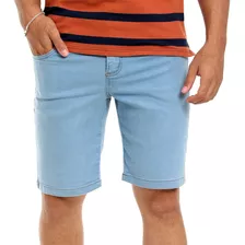 Bermuda Jeans Masculina Lisa Slim Com Lycra Várias Cores