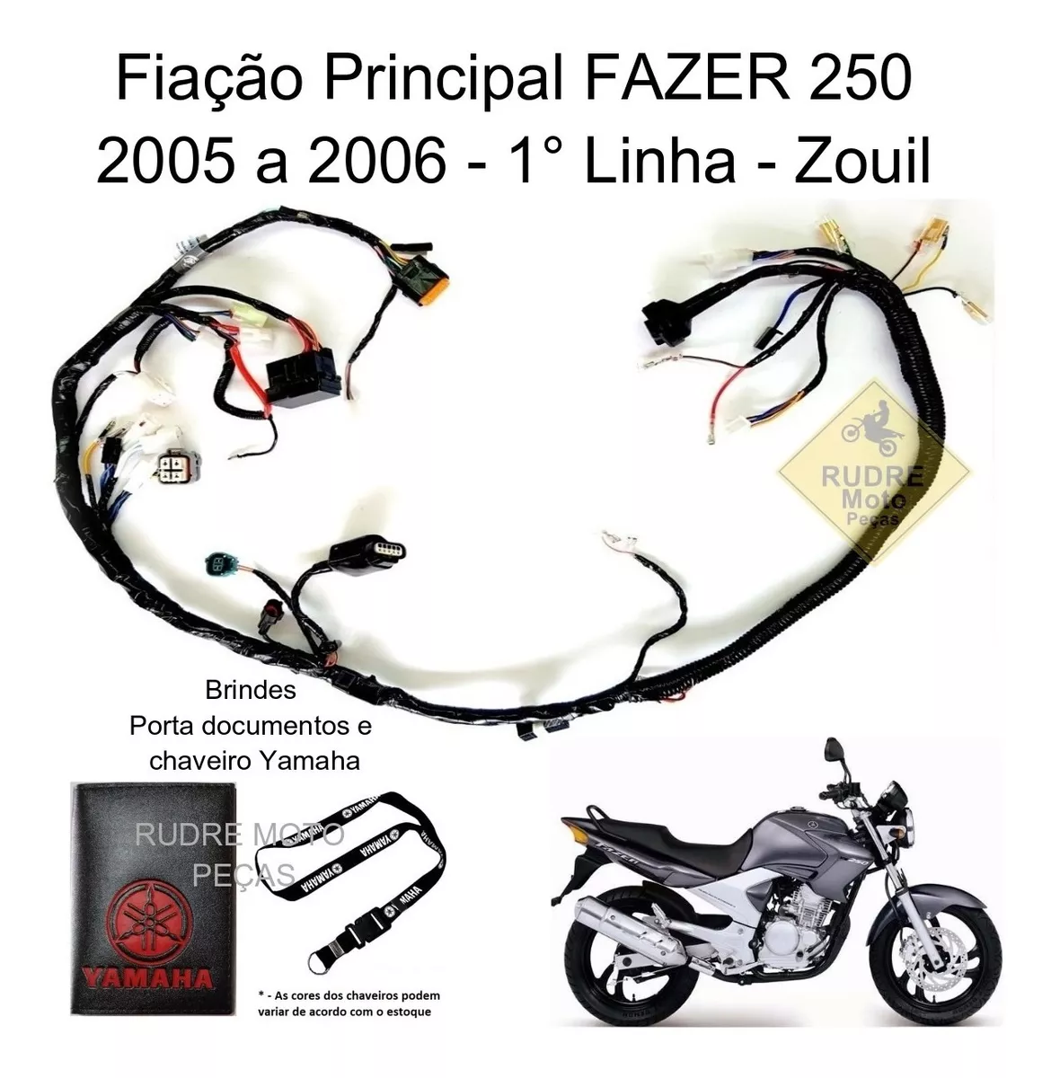 Fiação Principal Chicote Yamaha Fazer 250 2005 A 2006 Brinde