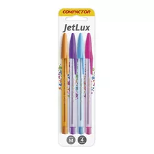 Caneta Esferografica - Jet Lux 4 Cores (lr/rx/az/rs) - Compa